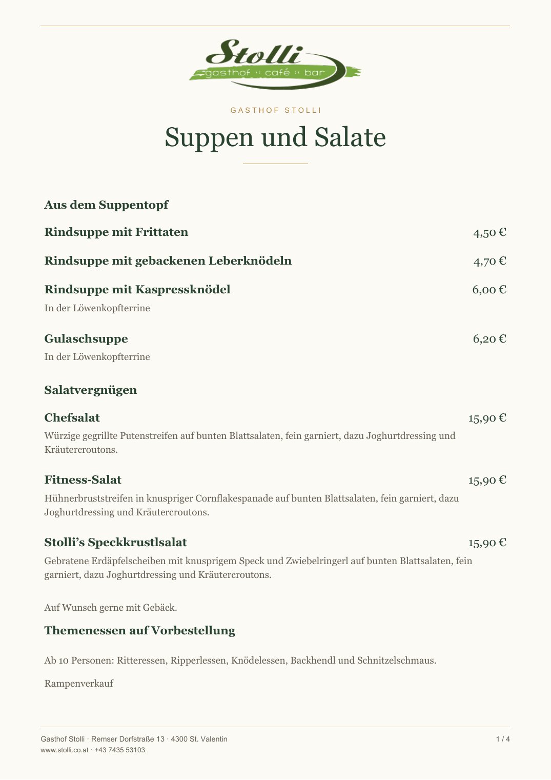 Standardkarte · Seite 1 von 4