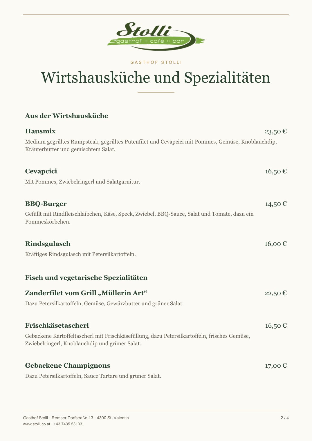 Standardkarte · Seite 2 von 4